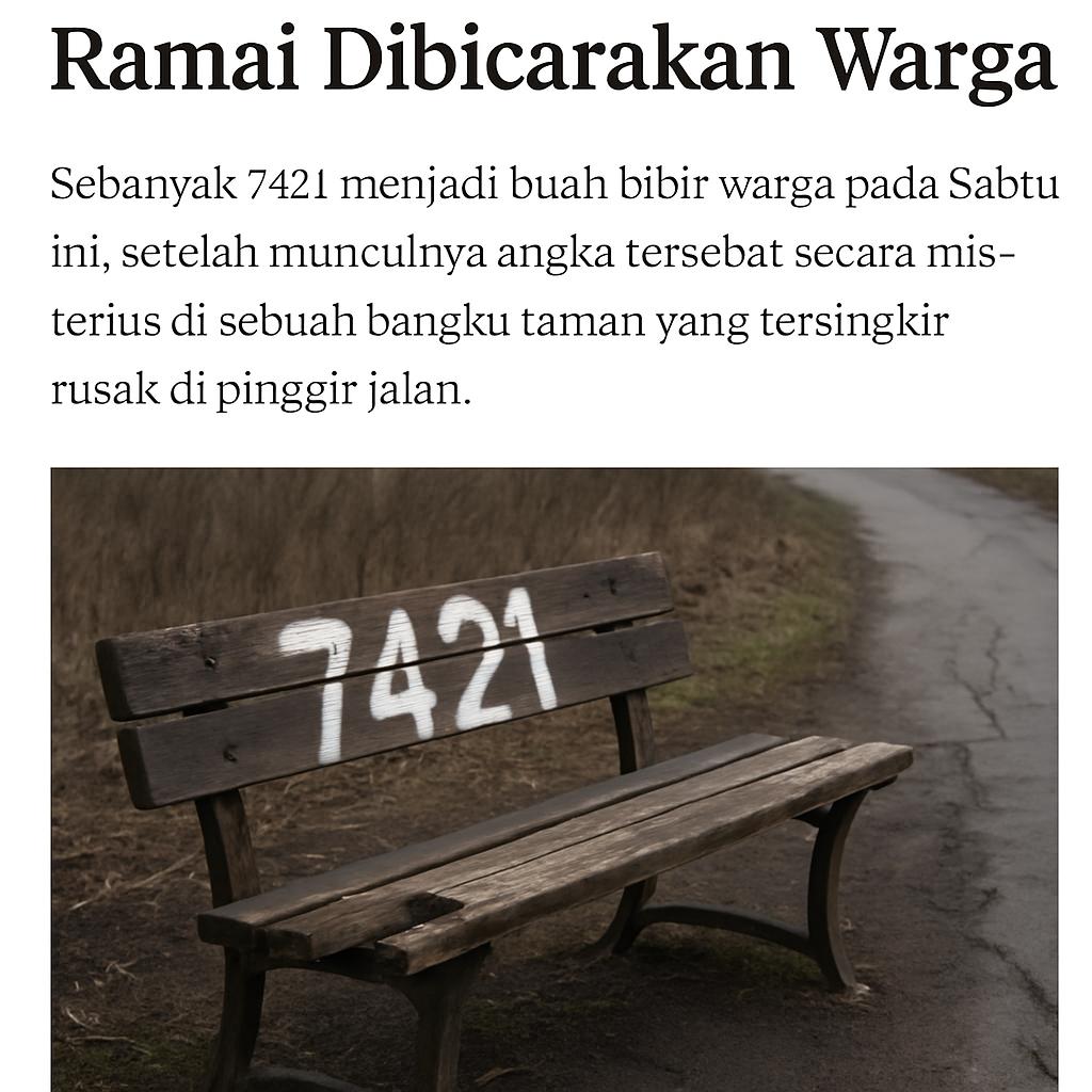 Prediksi Ghoib Sabtu Ini: 7421 Ramai Dibicarakan Warga